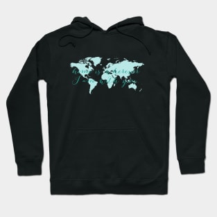 World map, Home is wherever I am with you Hoodie